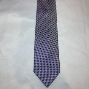 Hugo Boss 100% Silk Tie – Purple Geometric Pattern